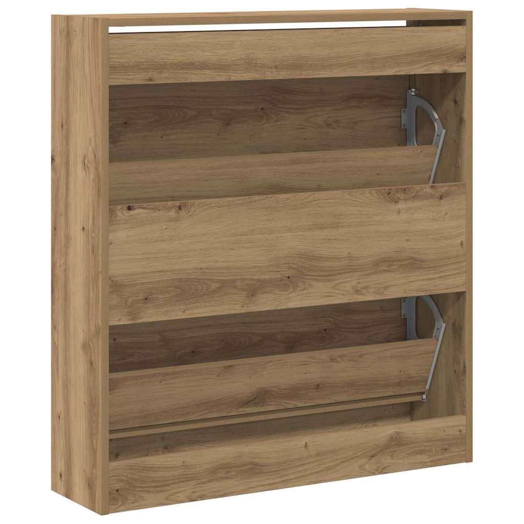 Schoenenkast Gerookt eiken 80 x 21 x 87,5 cm Bewerkt hout is nu te koop bij PeponiXL, paradijselijk wonen!
