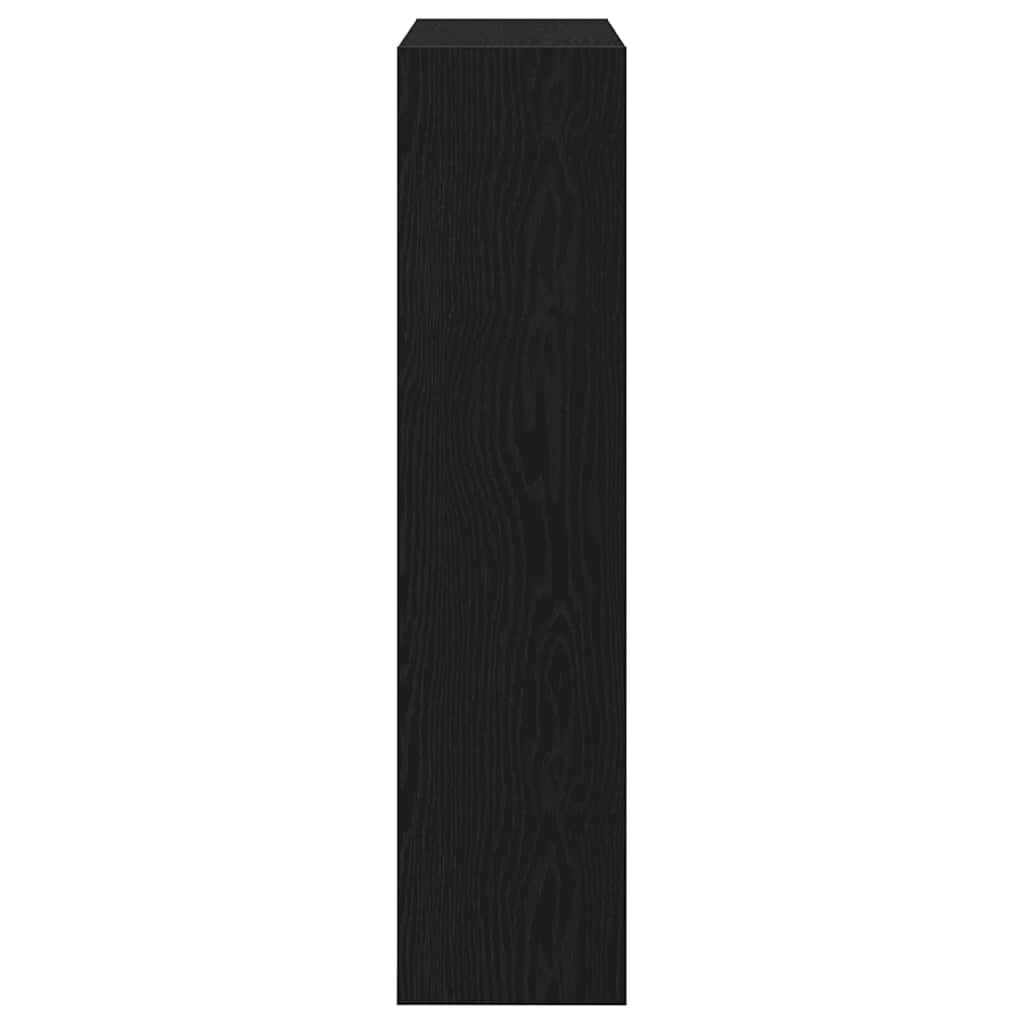 Schoenenkast Zwart Eiken 80 x 21 x 87,5 cm Bewerkt hout is nu te koop bij PeponiXL, paradijselijk wonen!
