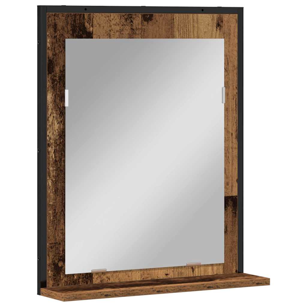 Spiegel Oud hout 50 x 12 x 60 cm Glas en Engineered Hout is nu te koop bij PeponiXL, paradijselijk wonen!