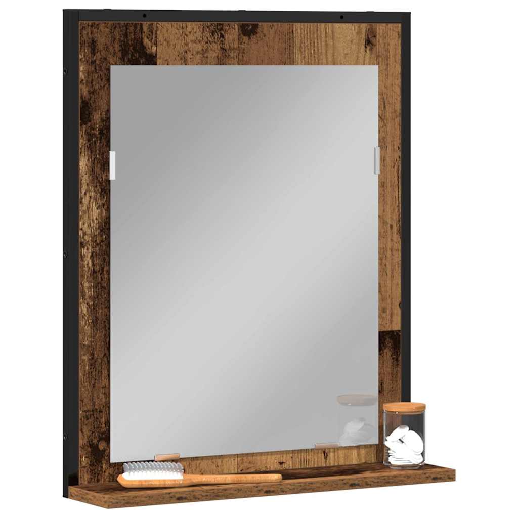 Spiegel Oud hout 50 x 12 x 60 cm Glas en Engineered Hout is nu te koop bij PeponiXL, paradijselijk wonen!