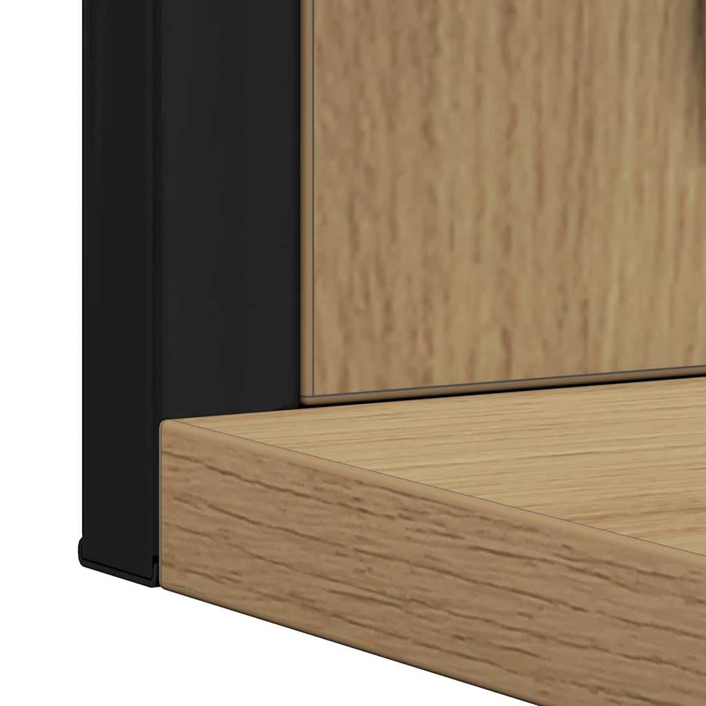 Spiegel met plank artisanaal eikenkleurig 50 x 12 x 60 cm is nu te koop bij PeponiXL, paradijselijk wonen!