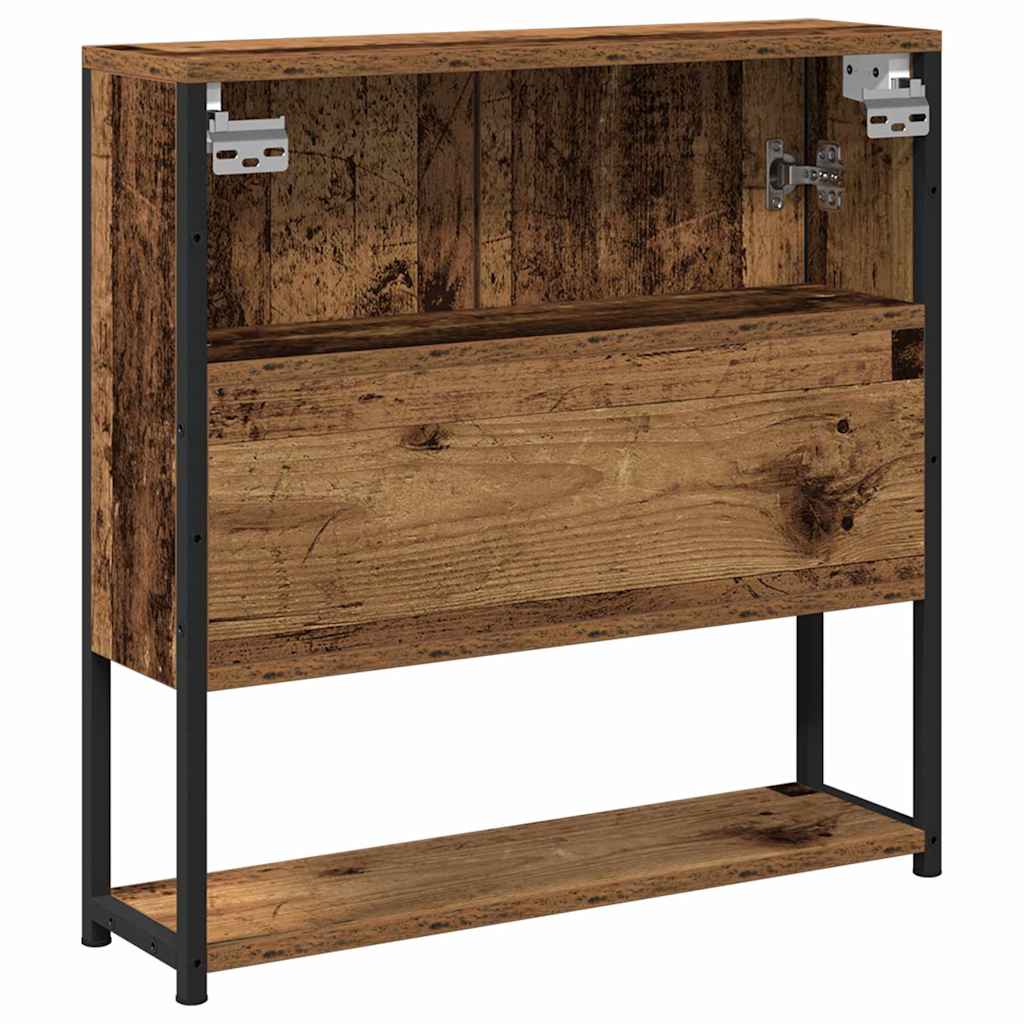 Spiegelkast met plank Oudhout 60 x 16 x 60 cm Bewerkt hout is nu te koop bij PeponiXL, paradijselijk wonen!