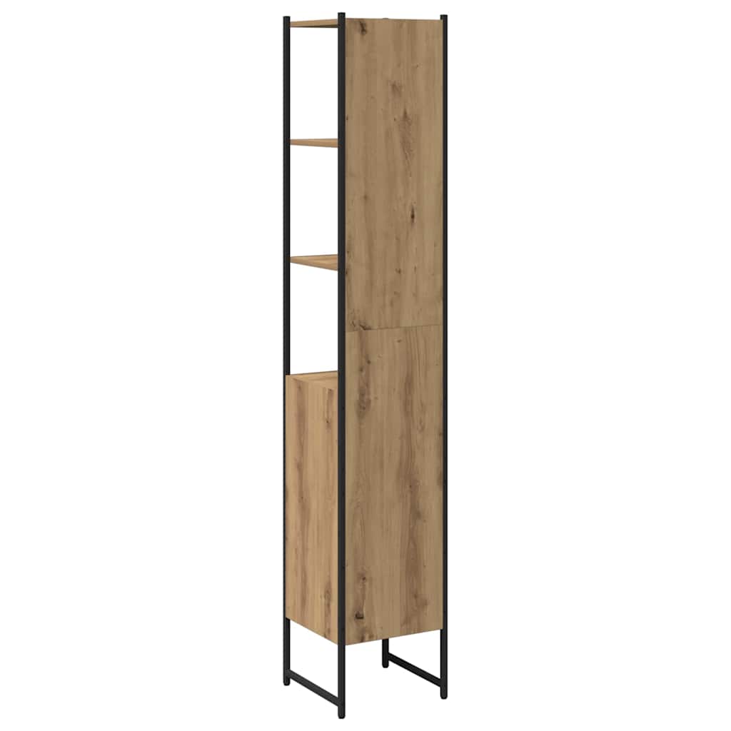 Badkamerkast artisanaal eikenkleurig 33 x 33 x 185,5 cm is nu te koop bij PeponiXL, paradijselijk wonen!