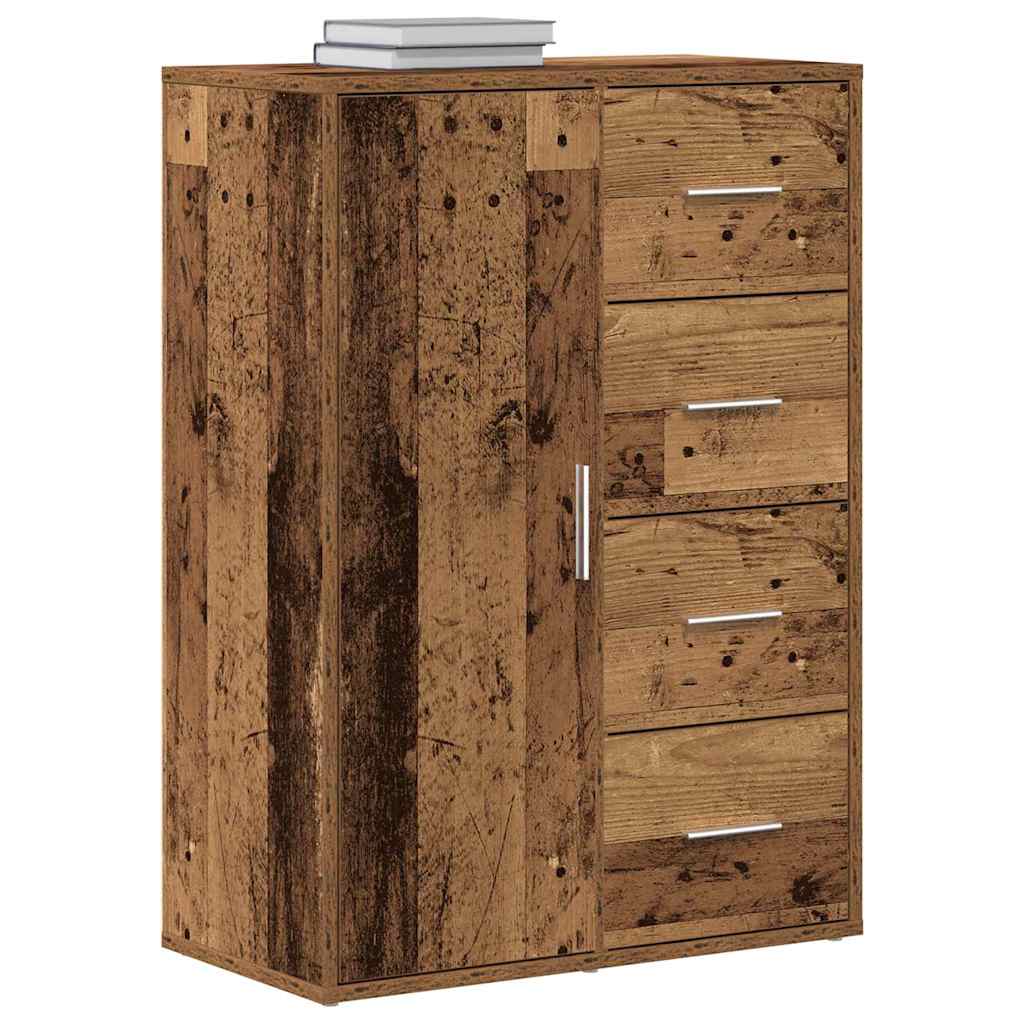 Dressoir met lade Oudhout 60 x 31 x 84 cm Bewerkt hout is nu te koop bij PeponiXL, paradijselijk wonen!