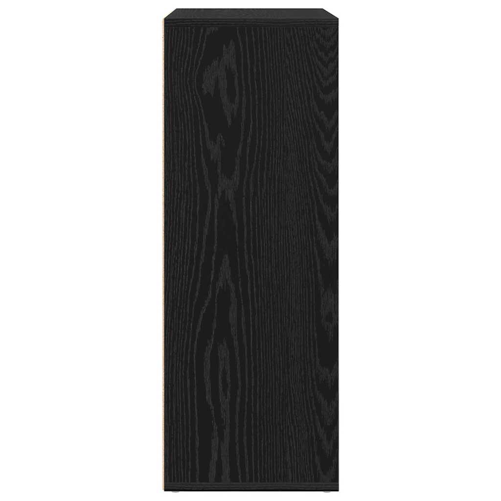 Dressoir met lade Zwart Eiken 60 x 31 x 84 cm Bewerkt hout is nu te koop bij PeponiXL, paradijselijk wonen!