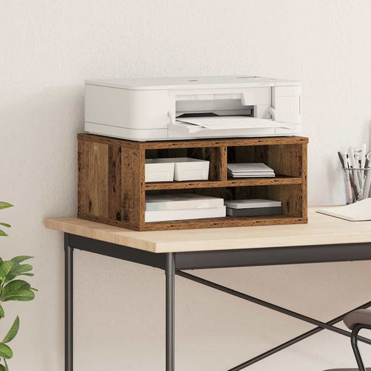 Printerstand met opslag Oudhout 49 x 40 x 22.5 cm Bewerkt hout is nu te koop bij PeponiXL, paradijselijk wonen!