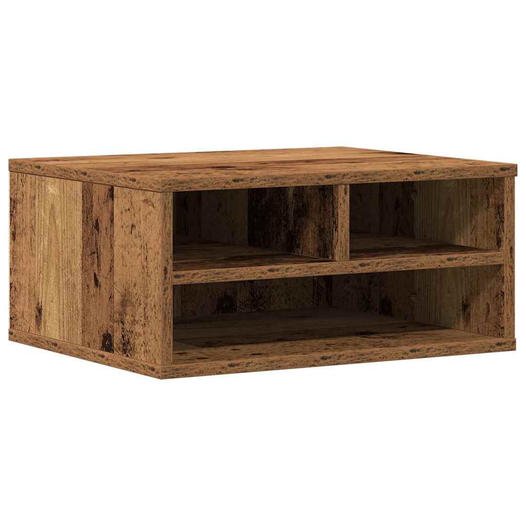 Printerstand met opslag Oudhout 49 x 40 x 22.5 cm Bewerkt hout is nu te koop bij PeponiXL, paradijselijk wonen!