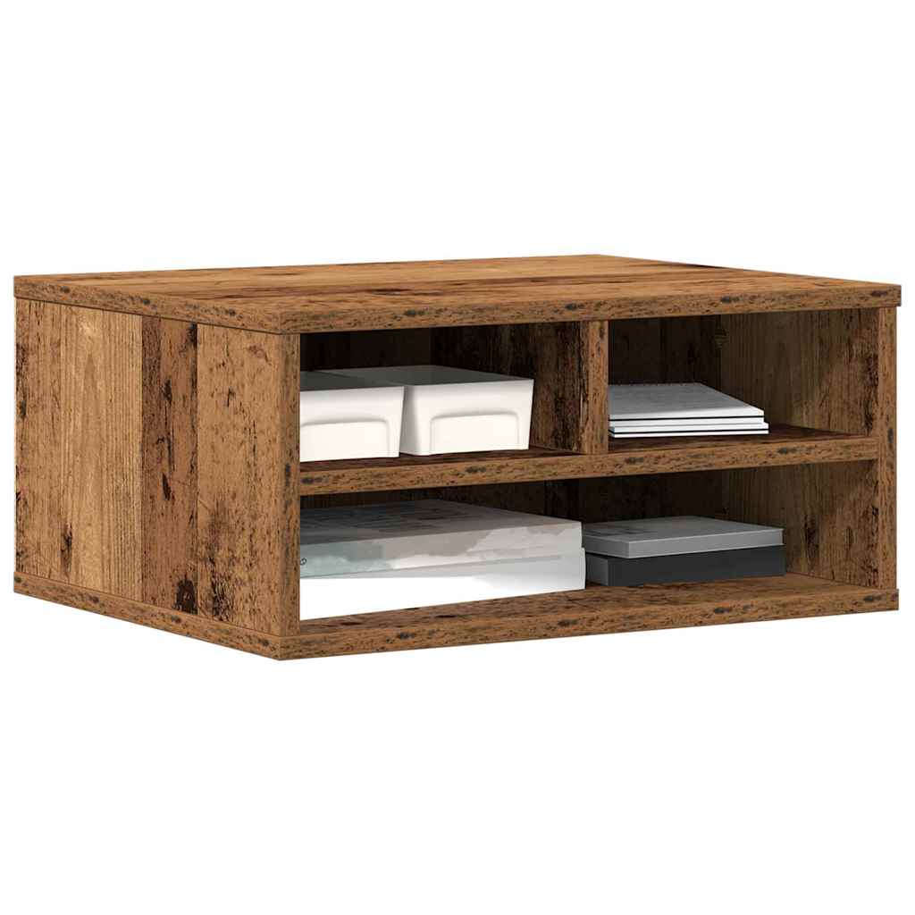 Printerstand met opslag Oudhout 49 x 40 x 22.5 cm Bewerkt hout is nu te koop bij PeponiXL, paradijselijk wonen!