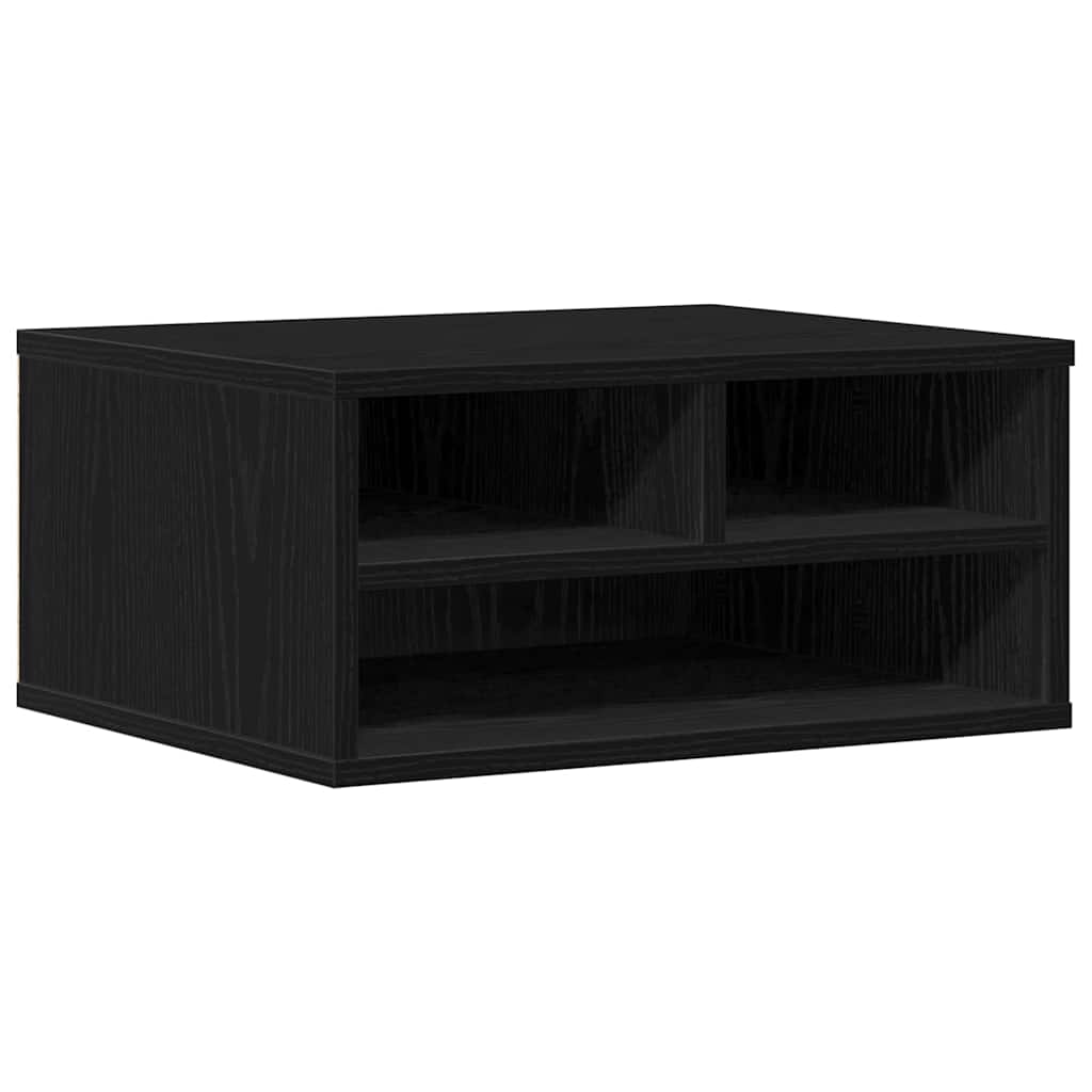 Printerstand Zwart Eiken 49 x 40 x 22.5 cm Bewerkt hout is nu te koop bij PeponiXL, paradijselijk wonen!