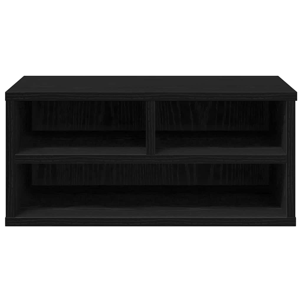 Printerstand Zwart Eiken 49 x 40 x 22.5 cm Bewerkt hout is nu te koop bij PeponiXL, paradijselijk wonen!