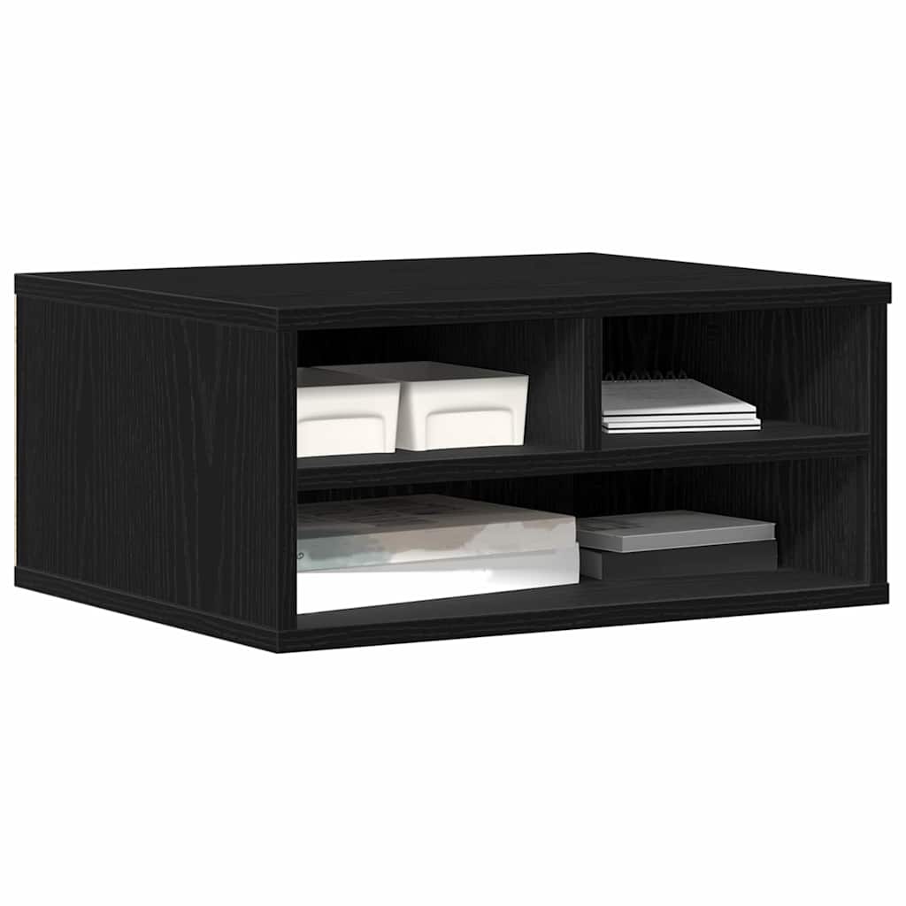 Printerstand Zwart Eiken 49 x 40 x 22.5 cm Bewerkt hout is nu te koop bij PeponiXL, paradijselijk wonen!