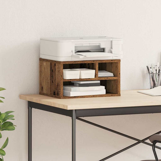 Printerstand met opslag Oudhout 40 x 32 x 22,5 cm Bewerkt hout is nu te koop bij PeponiXL, paradijselijk wonen!