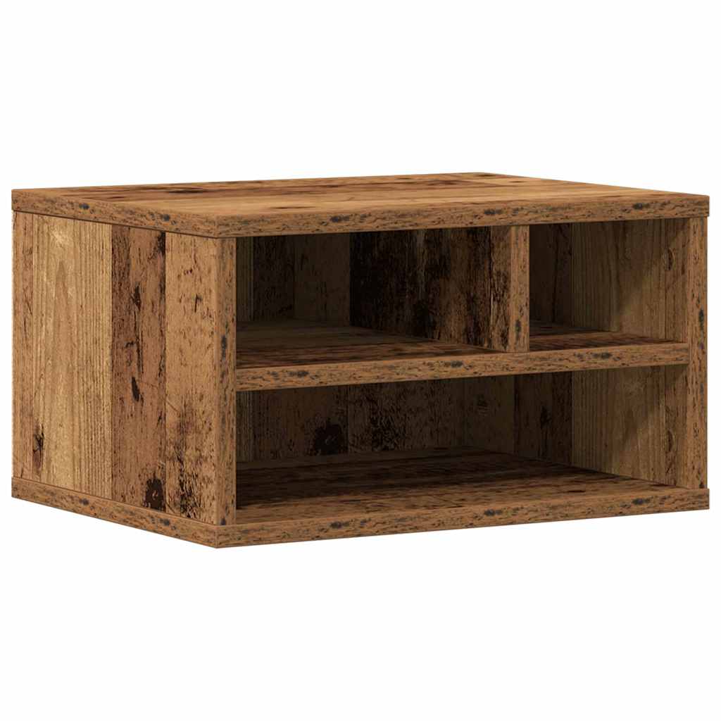 Printerstand met opslag Oudhout 40 x 32 x 22,5 cm Bewerkt hout is nu te koop bij PeponiXL, paradijselijk wonen!