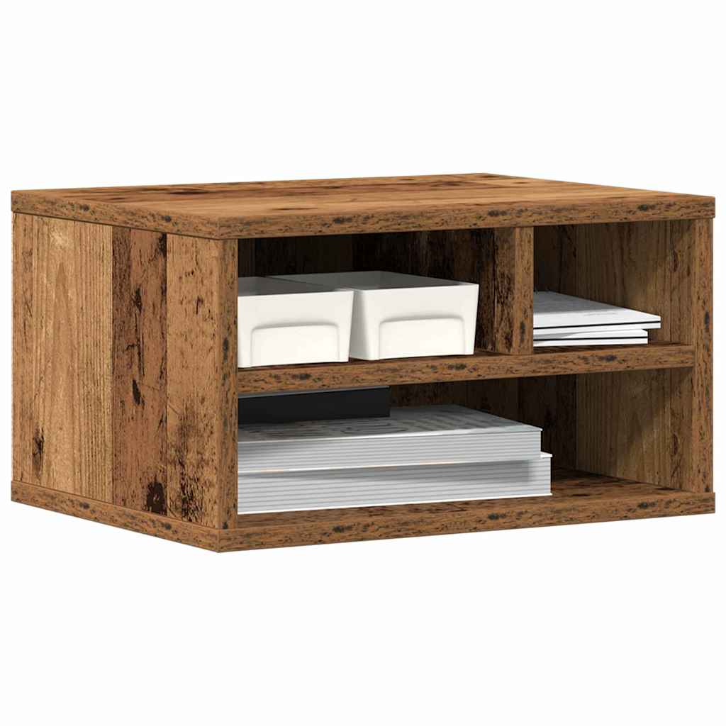 Printerstand met opslag Oudhout 40 x 32 x 22,5 cm Bewerkt hout is nu te koop bij PeponiXL, paradijselijk wonen!