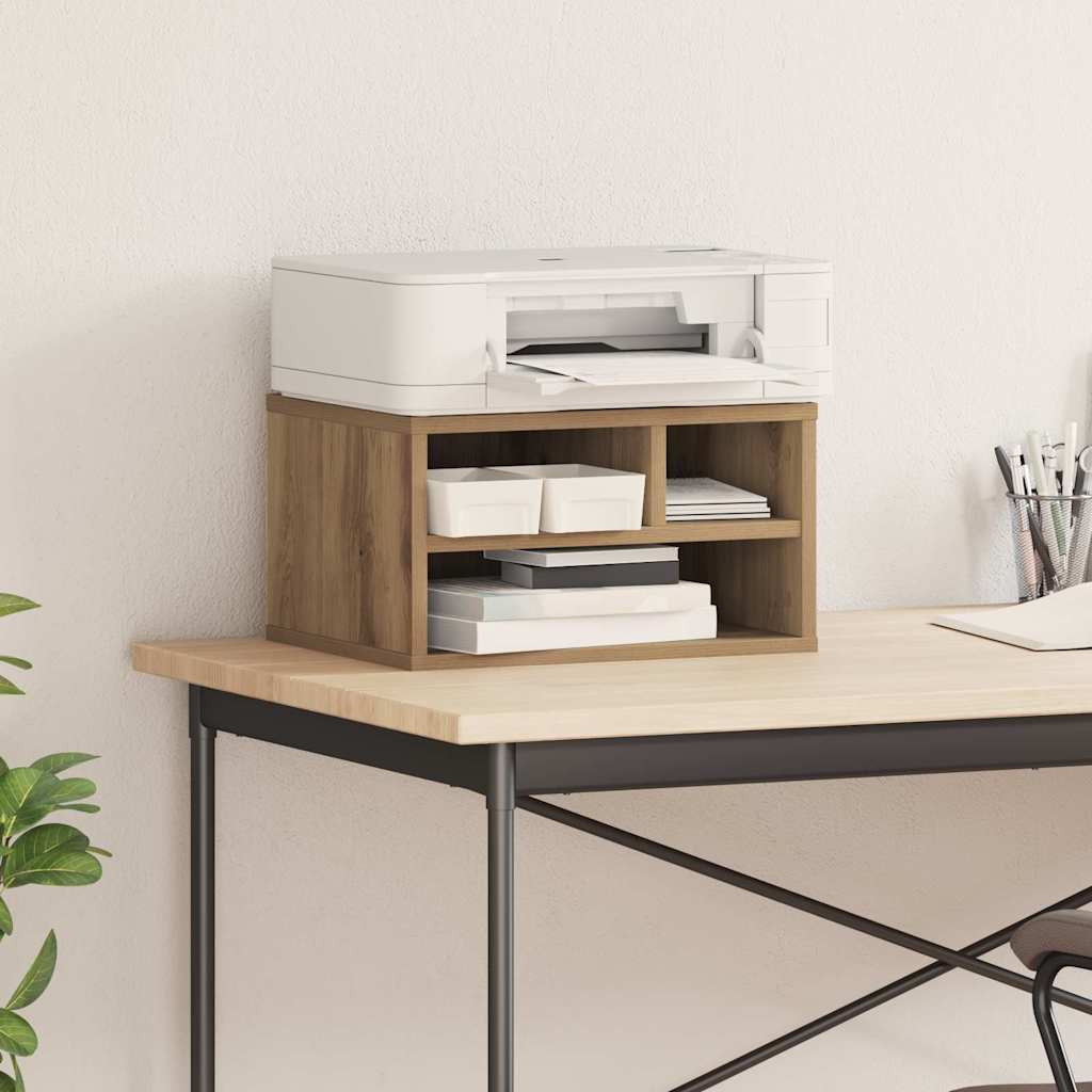 Printerstand Artisan Eiken 40 x 32 x 22,5 cm Bewerkt hout is nu te koop bij PeponiXL, paradijselijk wonen!