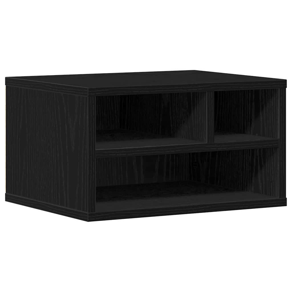 Printerstand Zwart Eiken 40 x 32 x 22,5 cm Bewerkt hout is nu te koop bij PeponiXL, paradijselijk wonen!