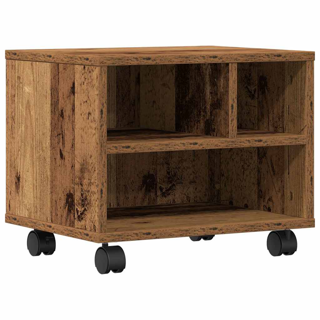 Printerstand met opslag Oudhout 41 x 32 x 33.5 cm Bewerkt hout is nu te koop bij PeponiXL, paradijselijk wonen!
