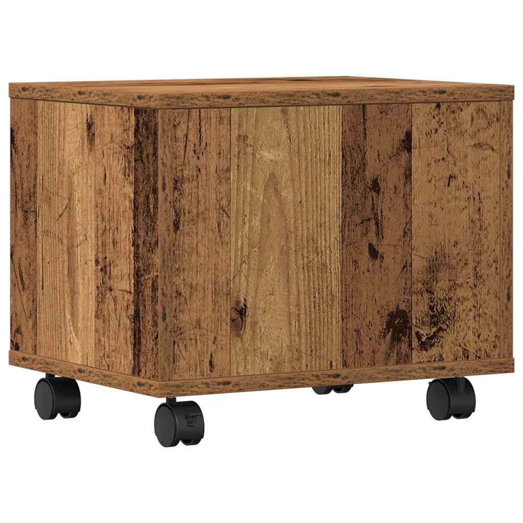 Printerstand met opslag Oudhout 41 x 32 x 33.5 cm Bewerkt hout is nu te koop bij PeponiXL, paradijselijk wonen!