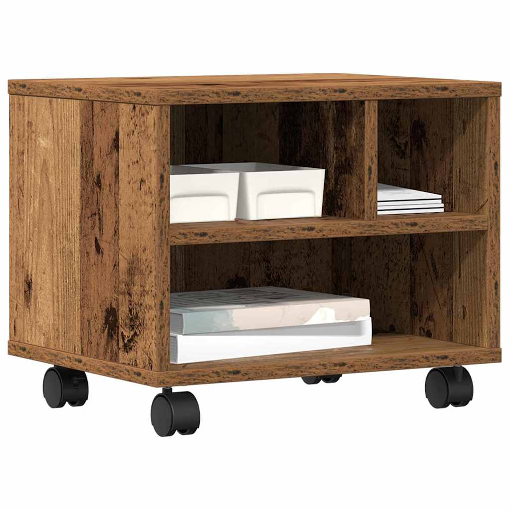 Printerstand met opslag Oudhout 41 x 32 x 33.5 cm Bewerkt hout is nu te koop bij PeponiXL, paradijselijk wonen!