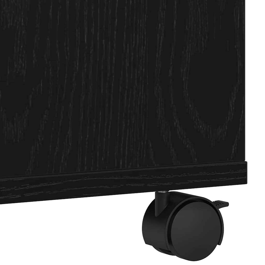 Printerstand Zwart Eiken 41 x 32 x 34,5 cm Bewerkt hout is nu te koop bij PeponiXL, paradijselijk wonen!