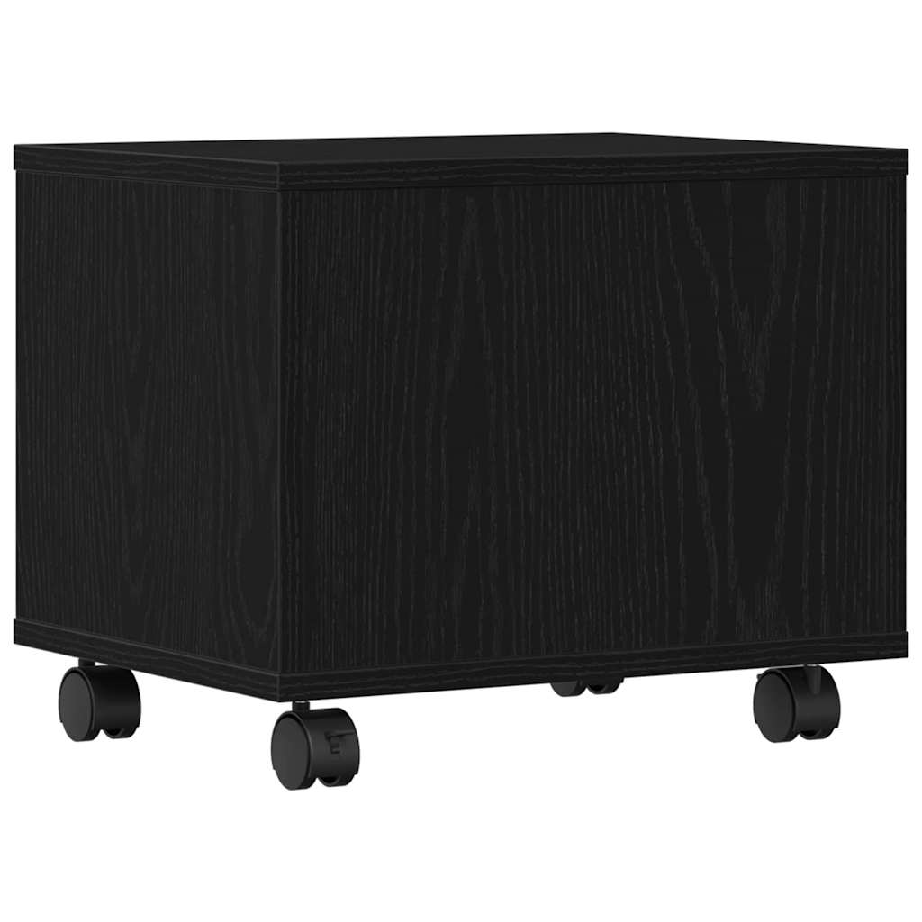 Printerstand Zwart Eiken 41 x 32 x 34,5 cm Bewerkt hout is nu te koop bij PeponiXL, paradijselijk wonen!