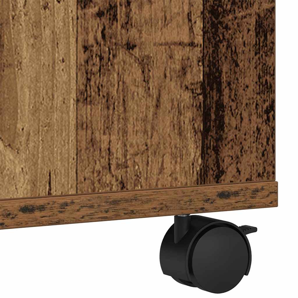 Printerstand met opslag Oud hout 41 x 32 x 48 cm Bewerkt hout is nu te koop bij PeponiXL, paradijselijk wonen!