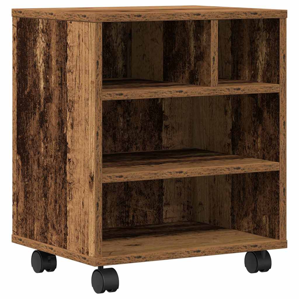 Printerstand met opslag Oud hout 41 x 32 x 48 cm Bewerkt hout is nu te koop bij PeponiXL, paradijselijk wonen!