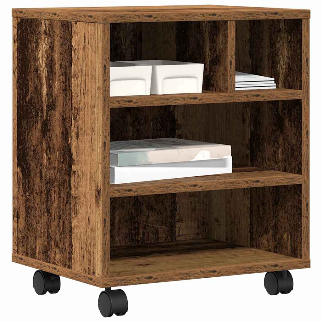 Printerstand met opslag Oud hout 41 x 32 x 48 cm Bewerkt hout is nu te koop bij PeponiXL, paradijselijk wonen!