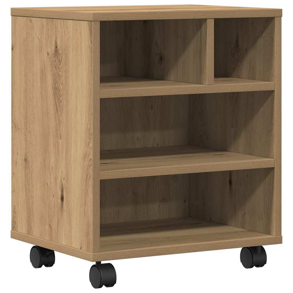 Printerstand met opslag artisanaal eikenkleurig 41 x 32 x 48 cm is nu te koop bij PeponiXL, paradijselijk wonen!