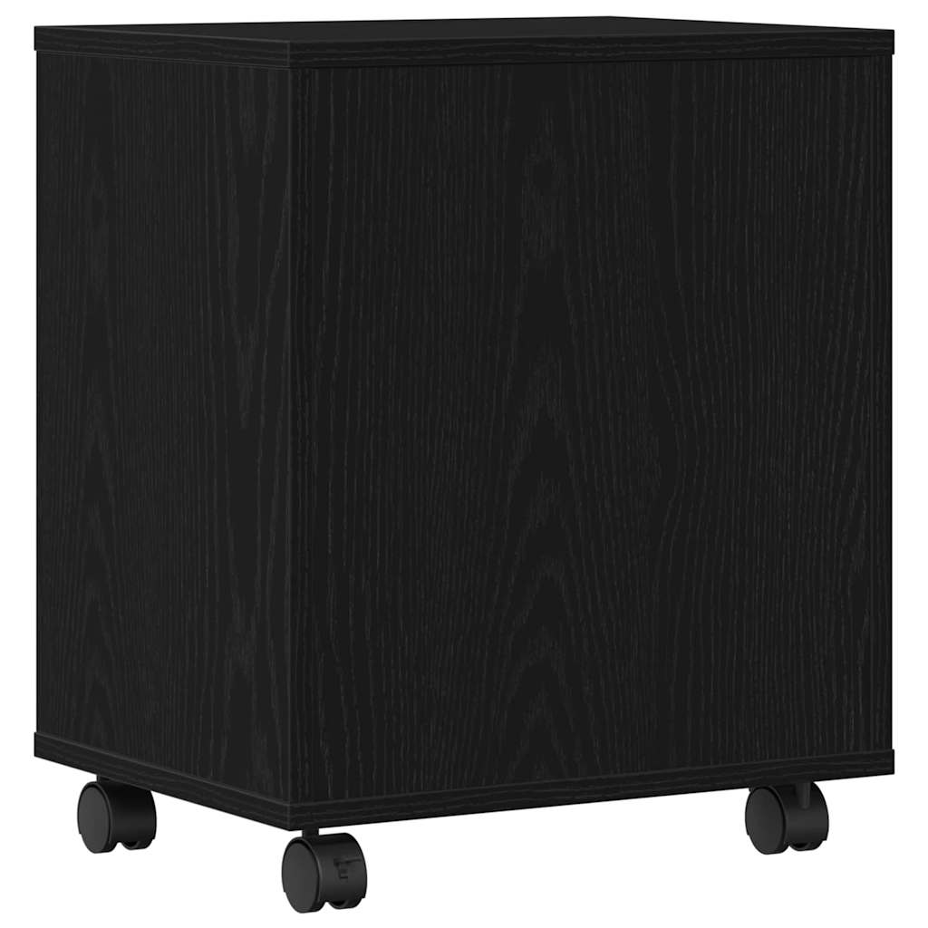 Printerstand Zwart Eiken 41 x 32 x 48 cm Bewerkt hout is nu te koop bij PeponiXL, paradijselijk wonen!