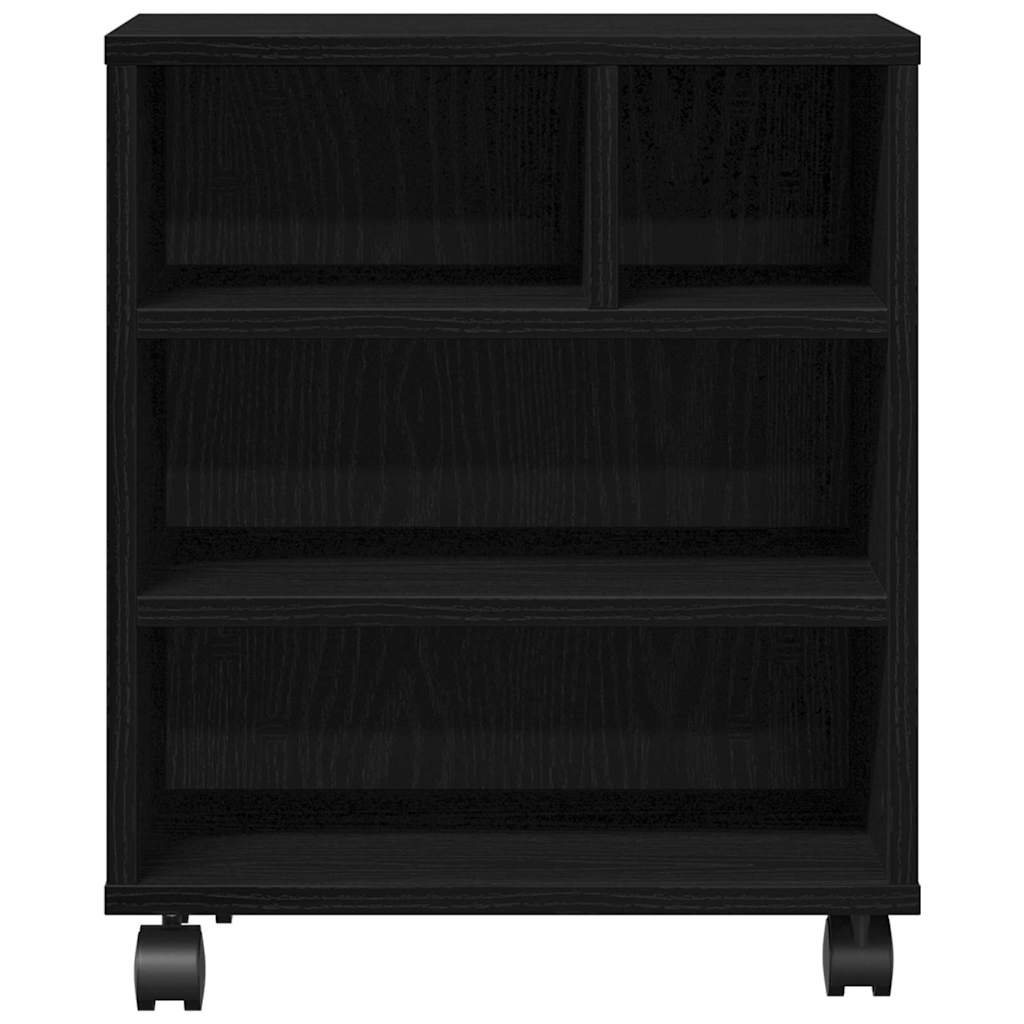 Printerstand Zwart Eiken 41 x 32 x 48 cm Bewerkt hout is nu te koop bij PeponiXL, paradijselijk wonen!
