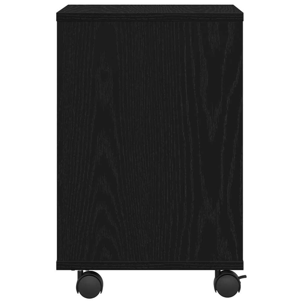 Printerstand Zwart Eiken 41 x 32 x 48 cm Bewerkt hout is nu te koop bij PeponiXL, paradijselijk wonen!