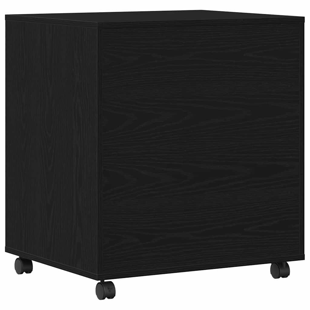Printerstand Zwart eiken 60 x 50 x 67 cm Bewerkt hout is nu te koop bij PeponiXL, paradijselijk wonen!