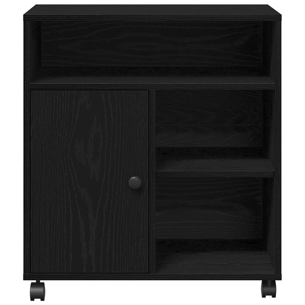 Printerstand Zwart eiken 60 x 50 x 67 cm Bewerkt hout is nu te koop bij PeponiXL, paradijselijk wonen!