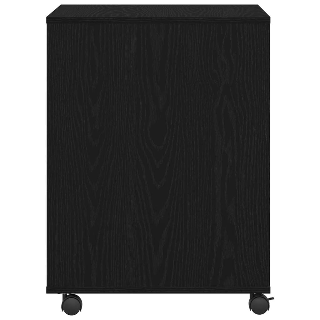 Printerstand Zwart eiken 60 x 50 x 67 cm Bewerkt hout is nu te koop bij PeponiXL, paradijselijk wonen!