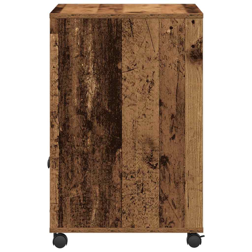 Printerstand met opslag Oudhout 60 x 48 x 74 cm Bewerkt hout is nu te koop bij PeponiXL, paradijselijk wonen!