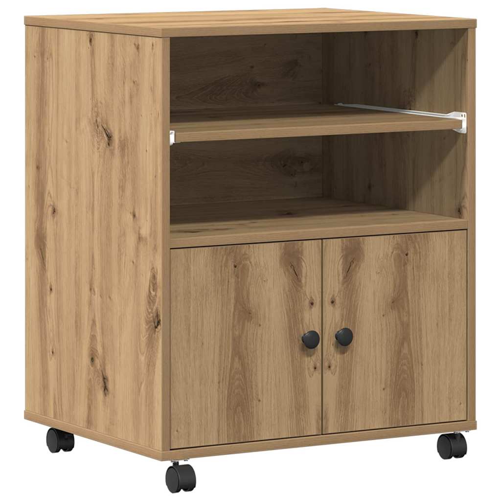 Printerstand Artisan Eiken 60 x 48 x 74 cm Bewerkt hout is nu te koop bij PeponiXL, paradijselijk wonen!