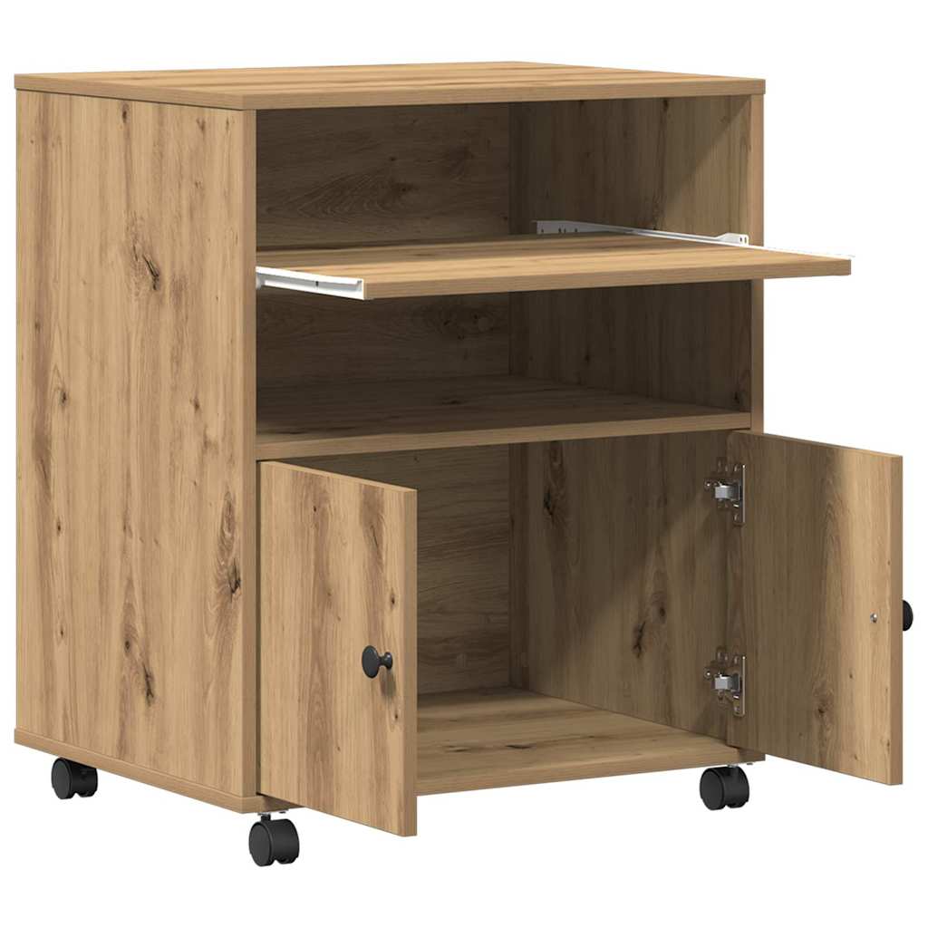 Printerstand Artisan Eiken 60 x 48 x 74 cm Bewerkt hout is nu te koop bij PeponiXL, paradijselijk wonen!