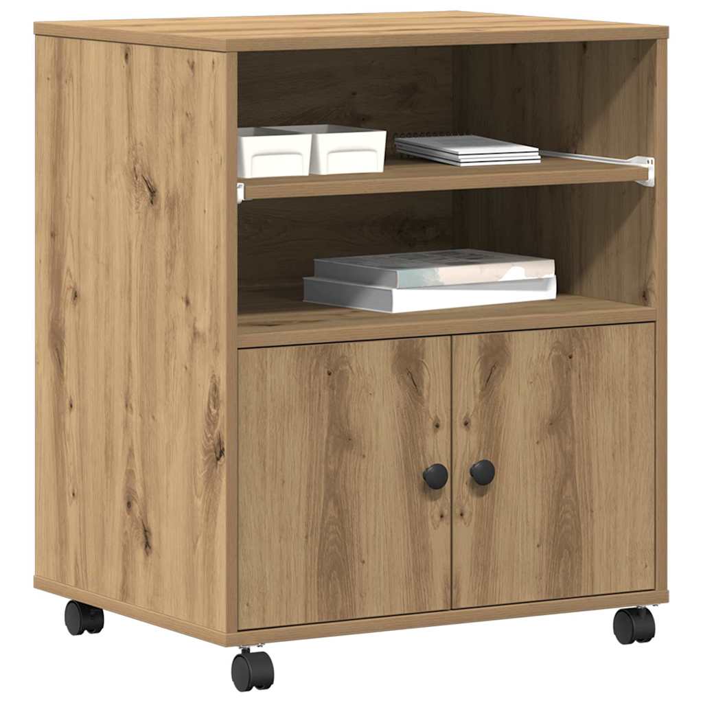 Printerstand Artisan Eiken 60 x 48 x 74 cm Bewerkt hout is nu te koop bij PeponiXL, paradijselijk wonen!