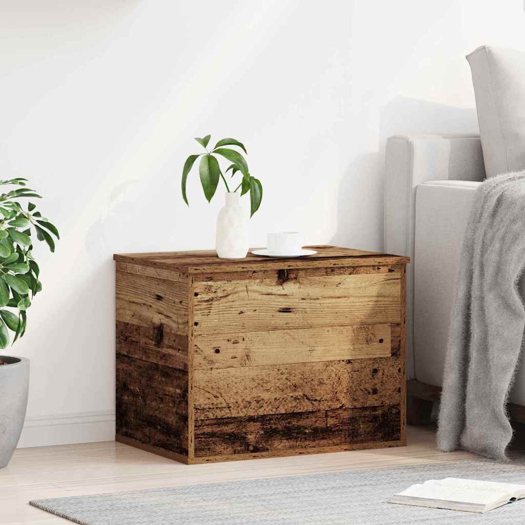 Opslagdoos met opslag Oud hout 60 x 42 x 46 cm Bewerkt hout is nu te koop bij PeponiXL, paradijselijk wonen!