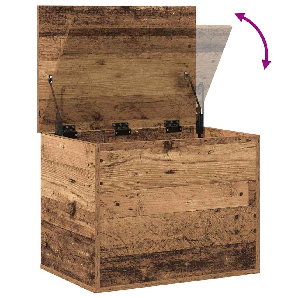 Opslagdoos met opslag Oud hout 60 x 42 x 46 cm Bewerkt hout is nu te koop bij PeponiXL, paradijselijk wonen!