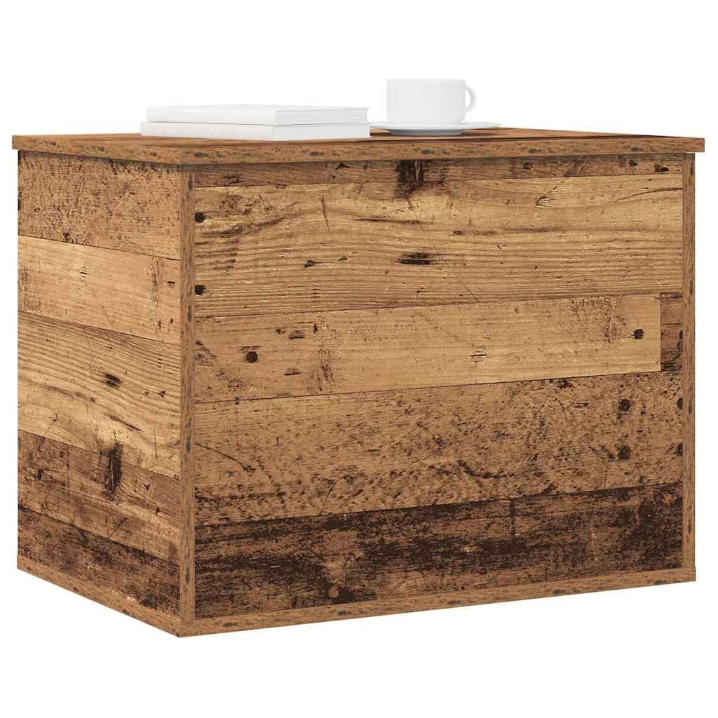 Opslagdoos met opslag Oud hout 60 x 42 x 46 cm Bewerkt hout is nu te koop bij PeponiXL, paradijselijk wonen!