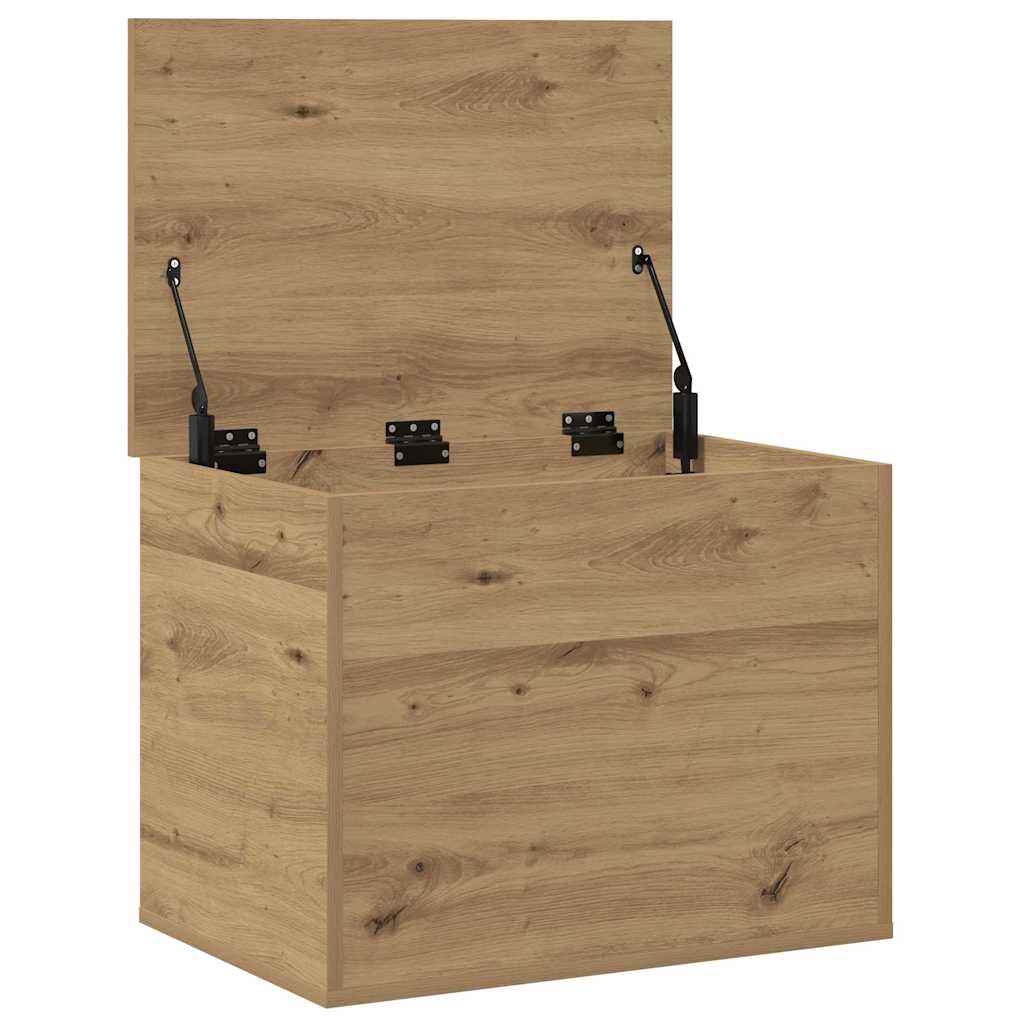 Opslagdoos artisanaal eikenkleurig 60 x 42 x 46 cm Bewerkt hout is nu te koop bij PeponiXL, paradijselijk wonen!
