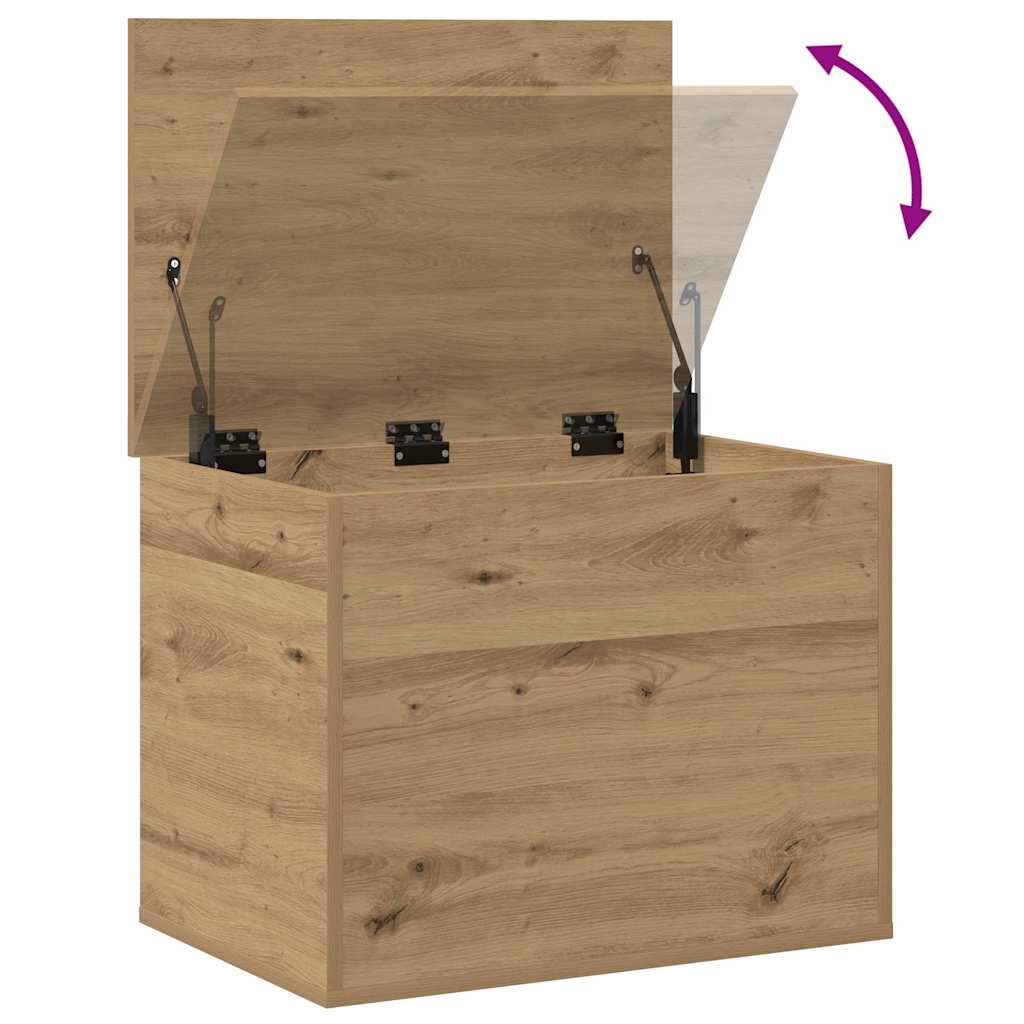 Opslagdoos artisanaal eikenkleurig 60 x 42 x 46 cm Bewerkt hout is nu te koop bij PeponiXL, paradijselijk wonen!