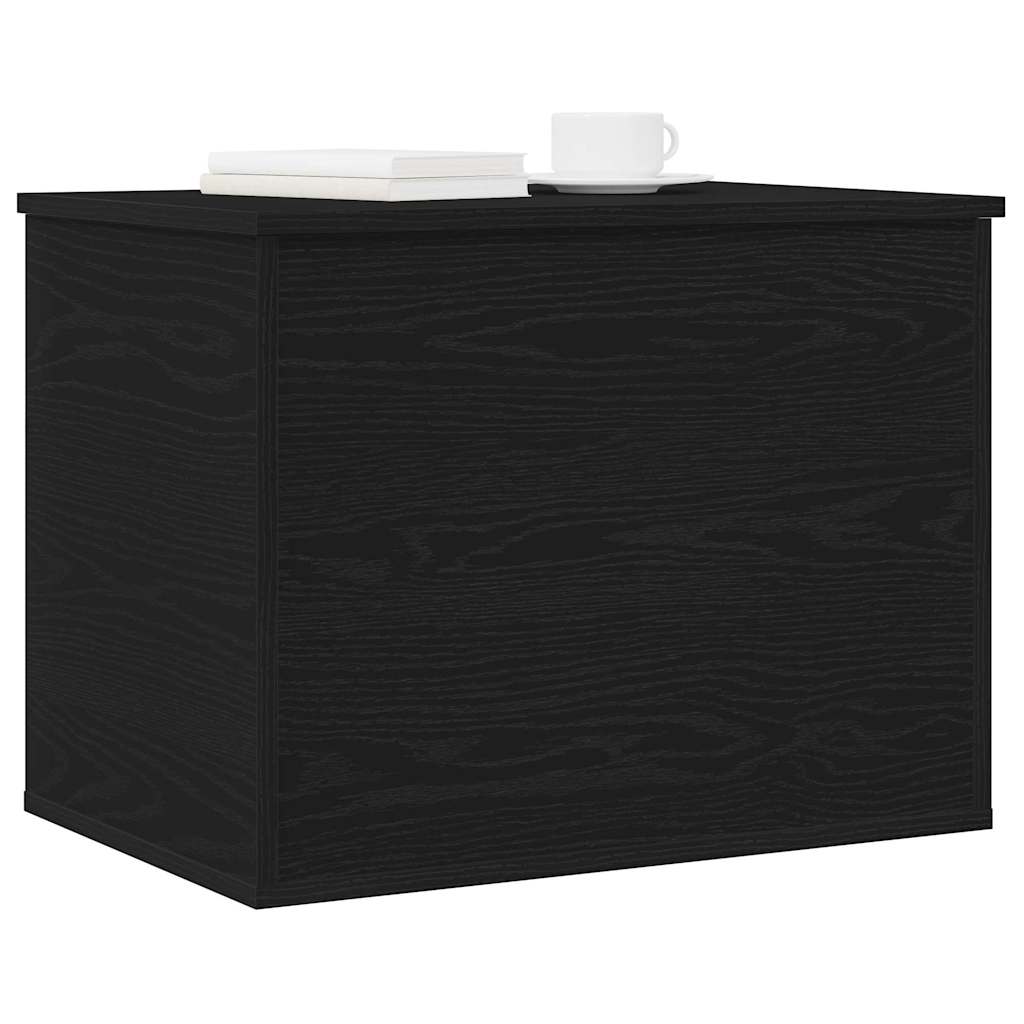 Opslagdoos met opslag Zwart eiken 60 x 42 x 46 cm Bewerkt hout is nu te koop bij PeponiXL, paradijselijk wonen!