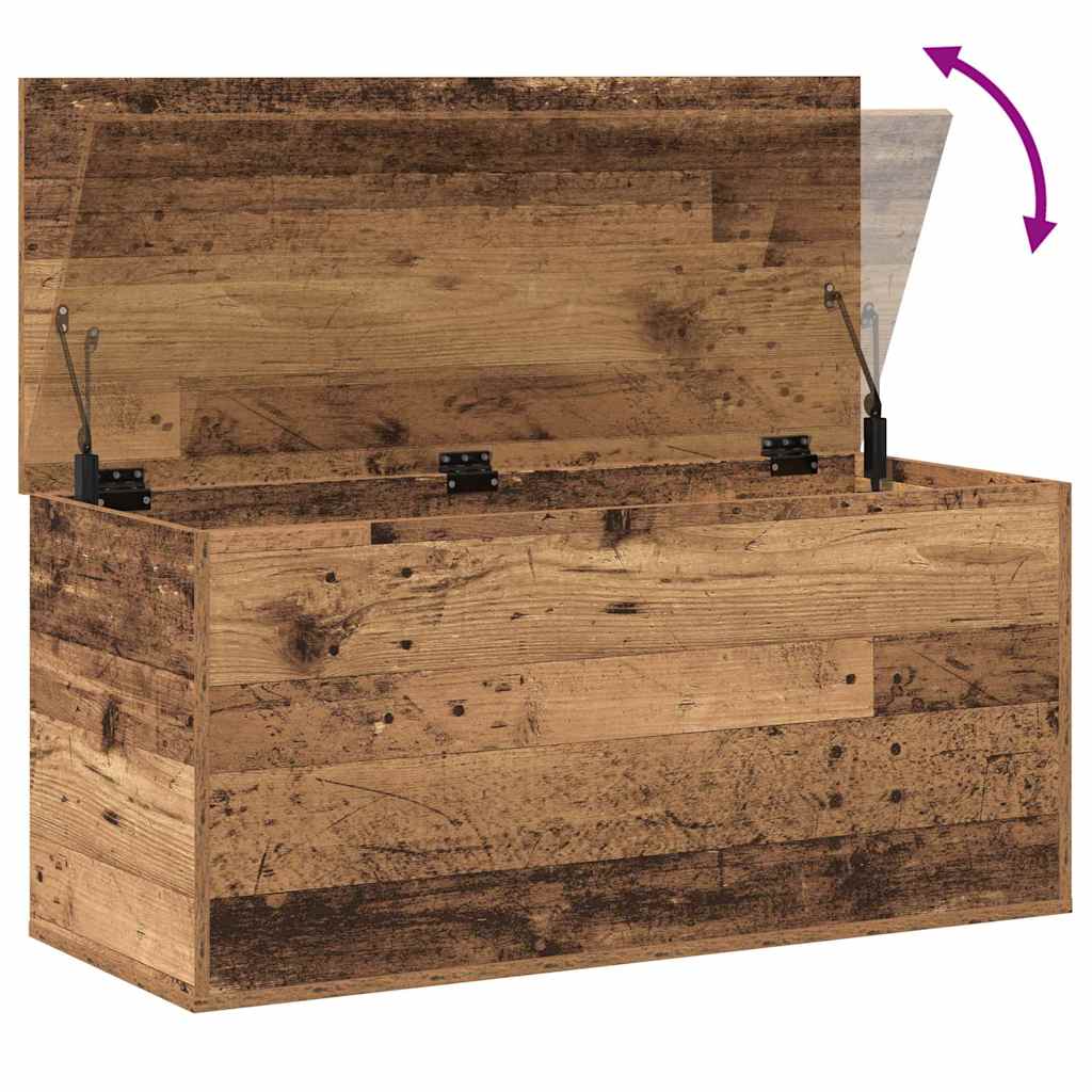 Opslagdoos met opslag Oud hout 100 x 42 x 46 cm Bewerkt hout is nu te koop bij PeponiXL, paradijselijk wonen!
