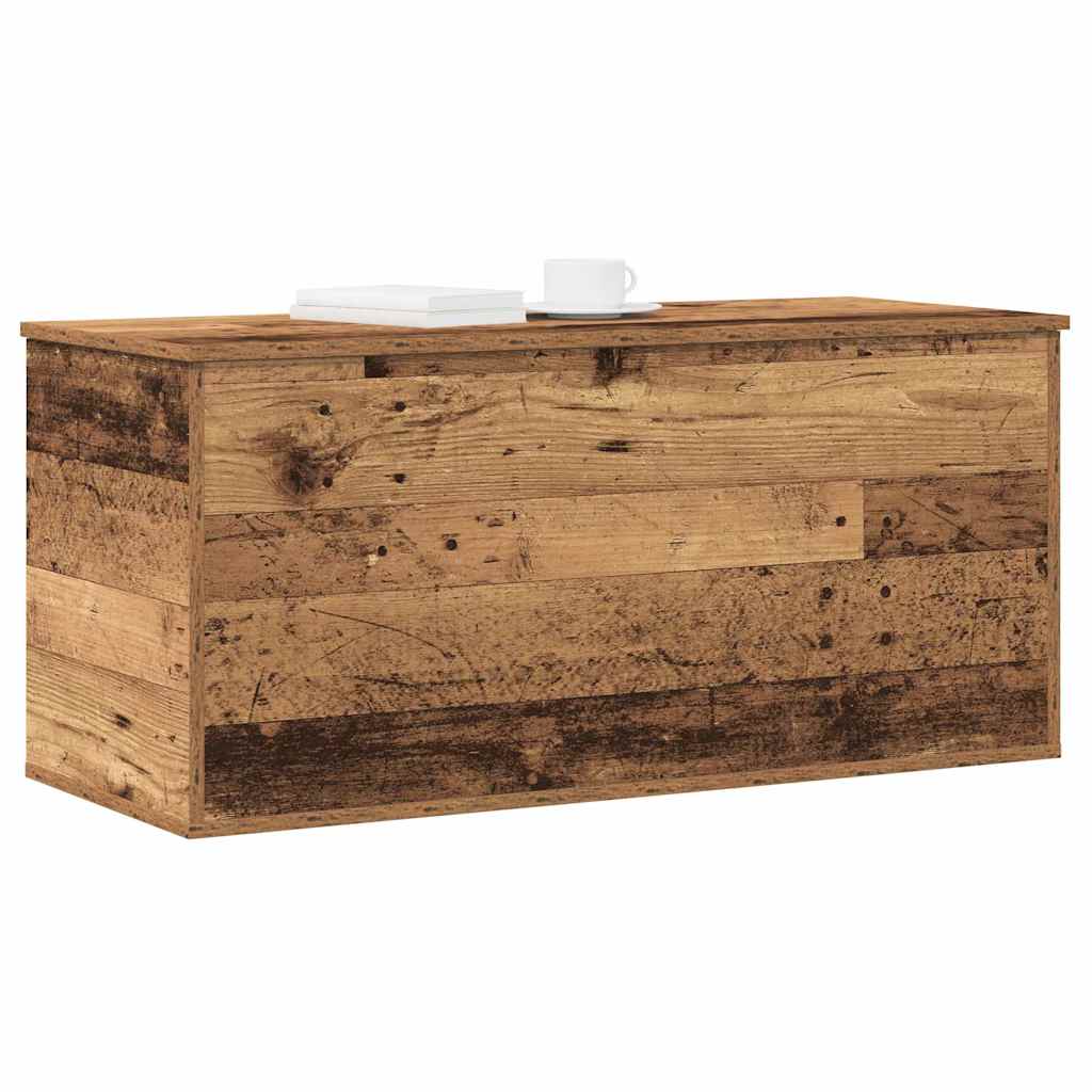 Opslagdoos met opslag Oud hout 100 x 42 x 46 cm Bewerkt hout is nu te koop bij PeponiXL, paradijselijk wonen!