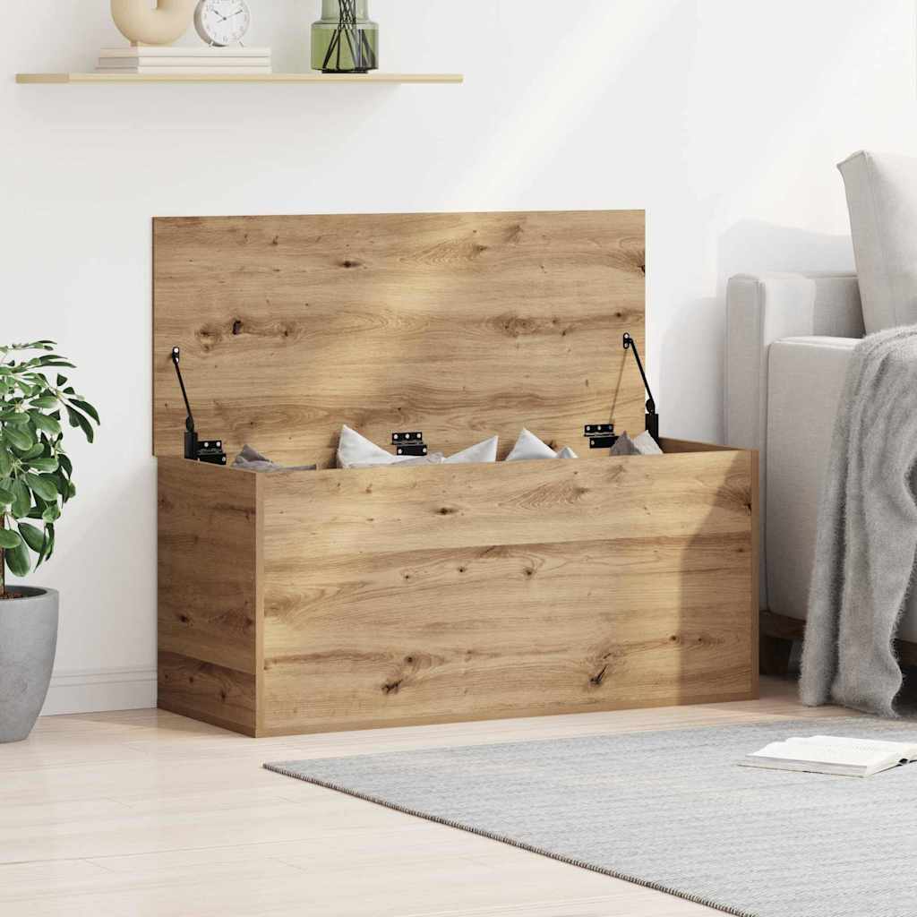 Opslagdoos met opslag artisanaal eikenkleurig 100 x 42 x 46 cm is nu te koop bij PeponiXL, paradijselijk wonen!