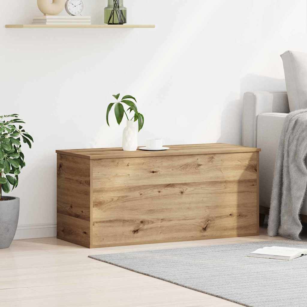 Opslagdoos met opslag artisanaal eikenkleurig 100 x 42 x 46 cm is nu te koop bij PeponiXL, paradijselijk wonen!