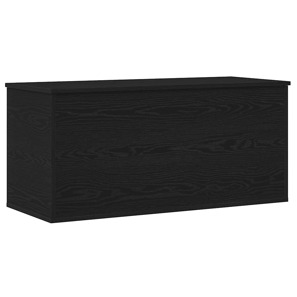 Opslagdoos met opslag Zwart eiken 100 x 42 x 46 cm Bewerkt hout is nu te koop bij PeponiXL, paradijselijk wonen!